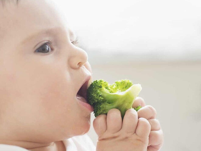 Bébé mange du brocoli Bébé mange du brocoli
